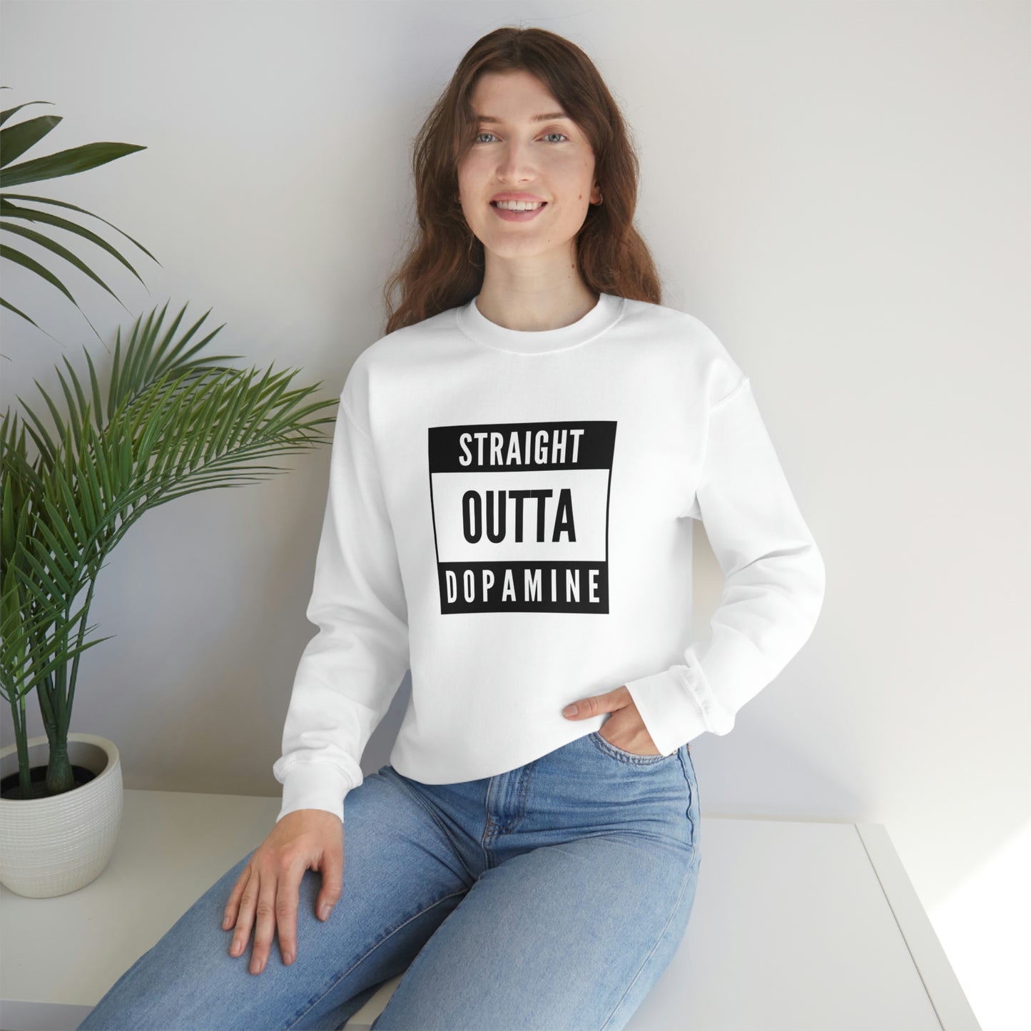 "Straight Outta Dopamine" Unisex Heavy Blend™ Crewneck Sweatshirt