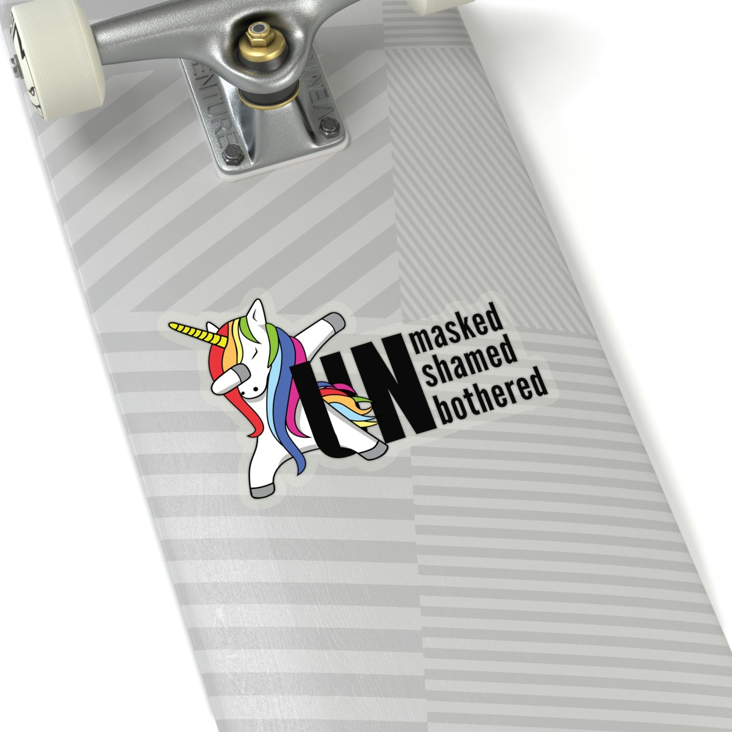 "Unmasked Unshamed Unbothered" Unicorn Kiss-Cut Stickers