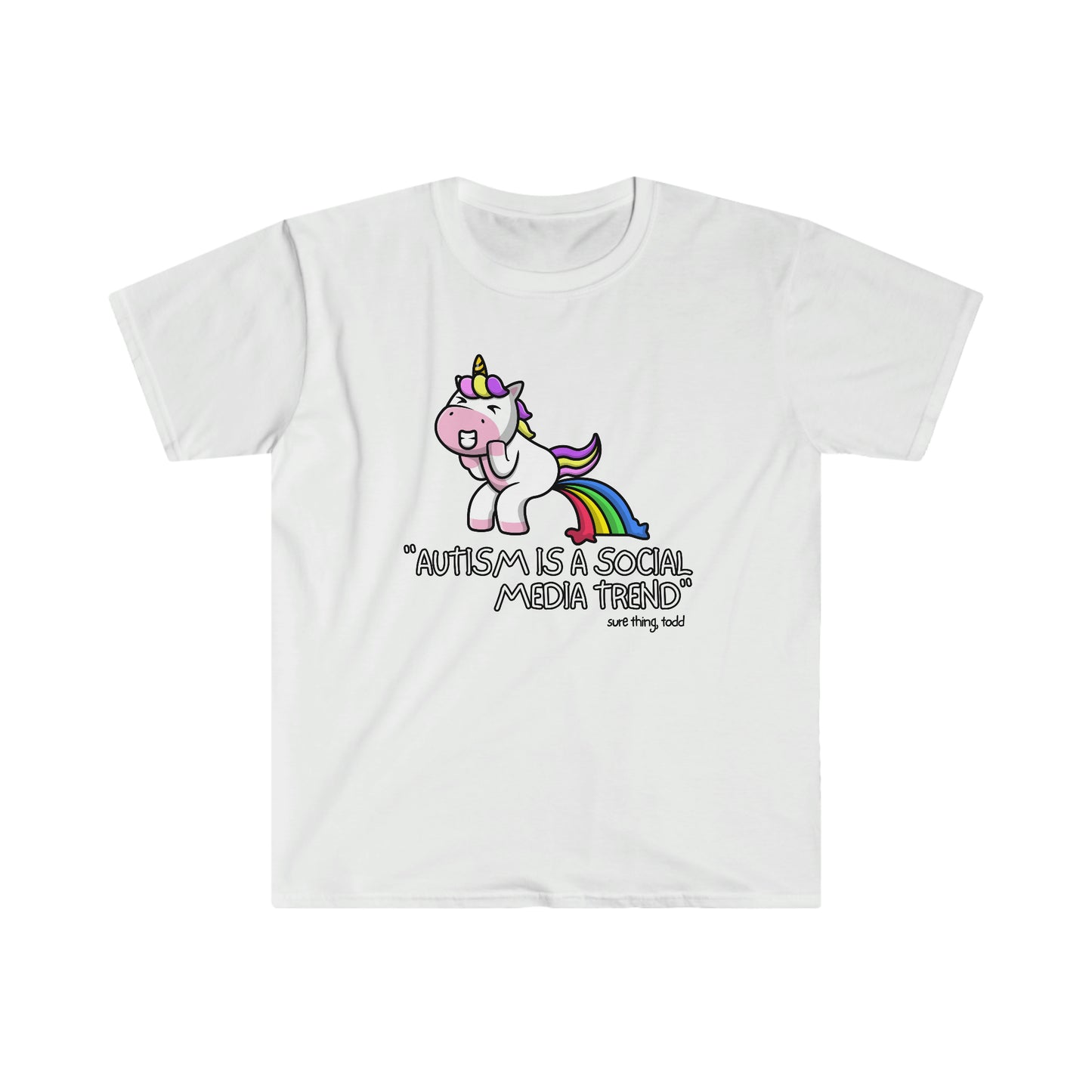 "Autism is a Social Media Trend" Unisex Softstyle T-Shirt