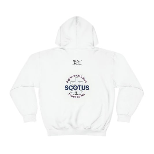 SCOTUS [Supreme Christians of the US] Unisex Heavy Blend™ Hooded Sweatshirt [white font]