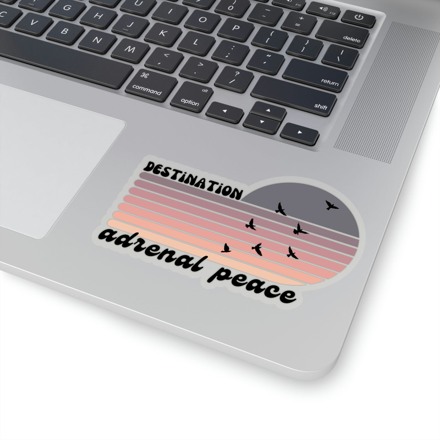 Destination: Adrenal Peace (purple gradient) Kiss-Cut Stickers