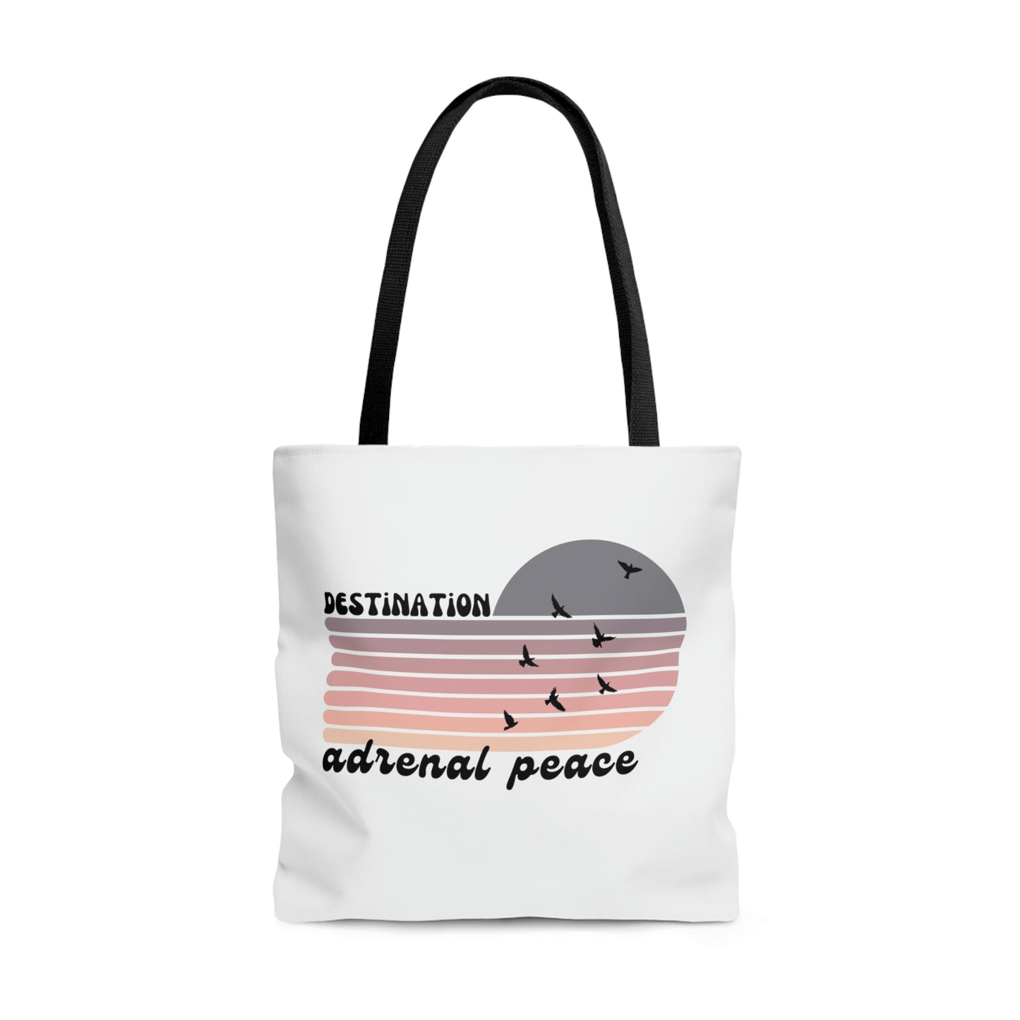 Destination: Adrenal Peace (purple gradient) Tote Bag in 3 sizes