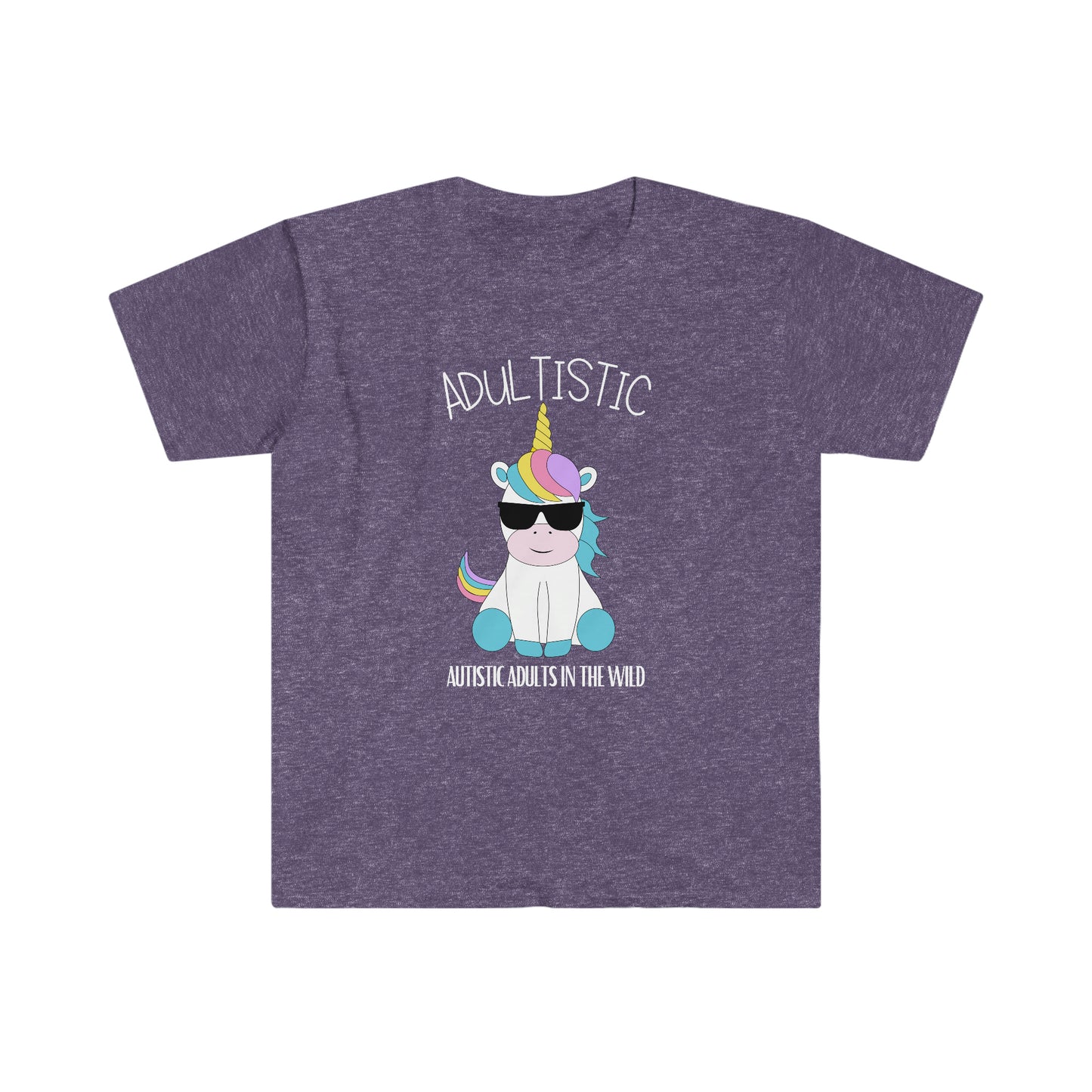 "Autistic Adults In The Wild" Shady Unicorn Unisex Softstyle T-Shirt