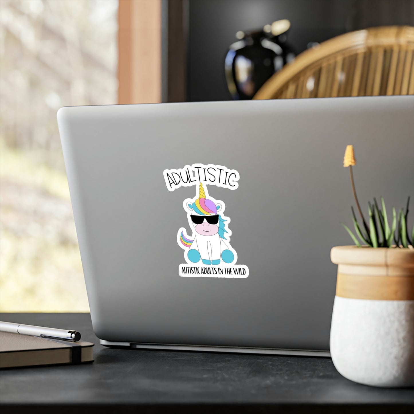 "Autistic Adults In The Wild" Shady Unicorn Kiss-Cut Vinyl Decals