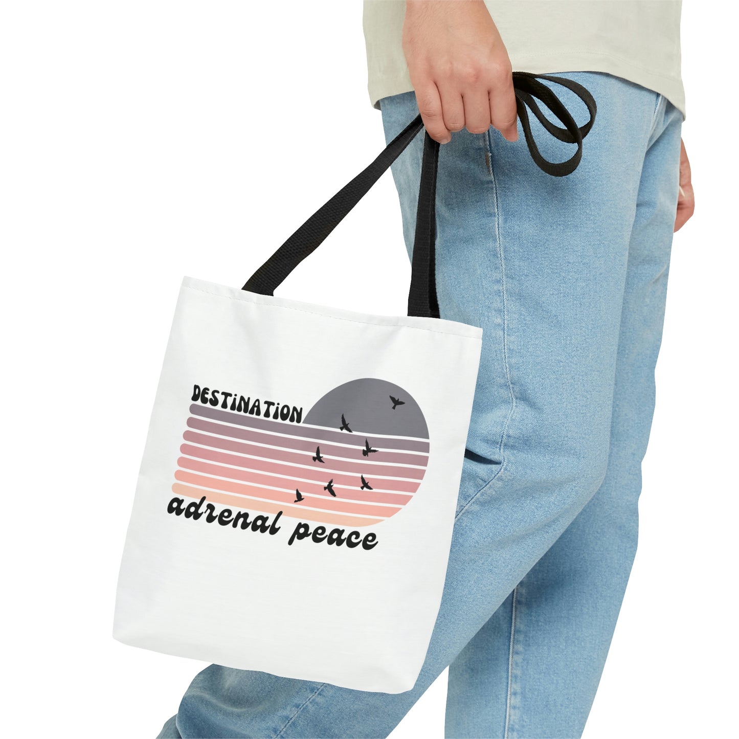Destination: Adrenal Peace (purple gradient) Tote Bag in 3 sizes