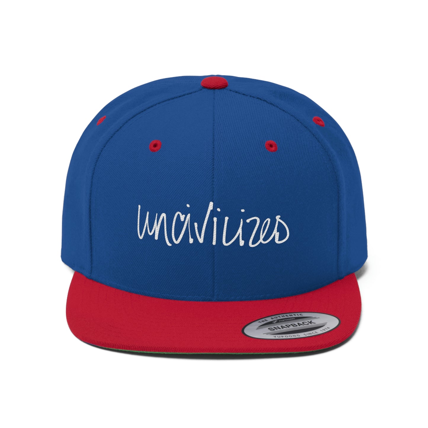 Handwritten "UNCIVILIZED" Unisex Flat Bill Hat