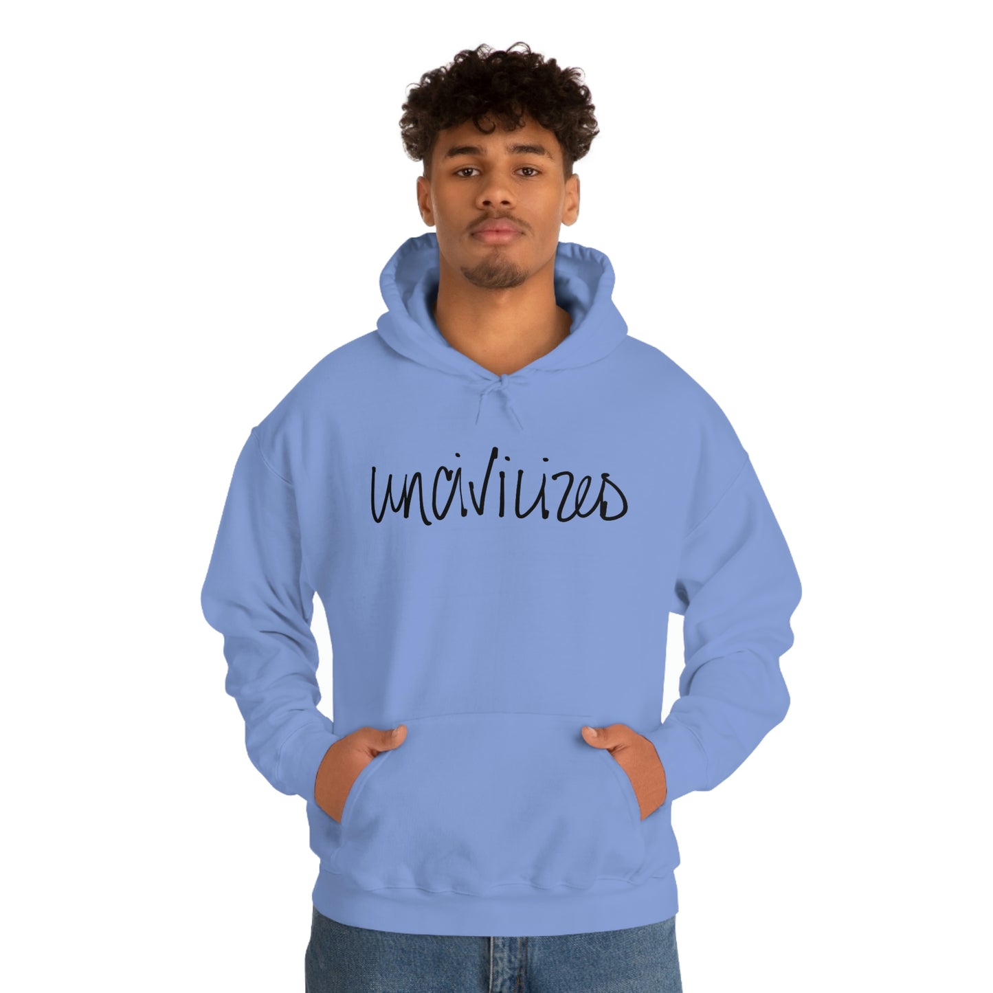 Handwritten "UNCIVILIZED" Unisex Heavy Blend™ Hooded Sweatshirt [black font]