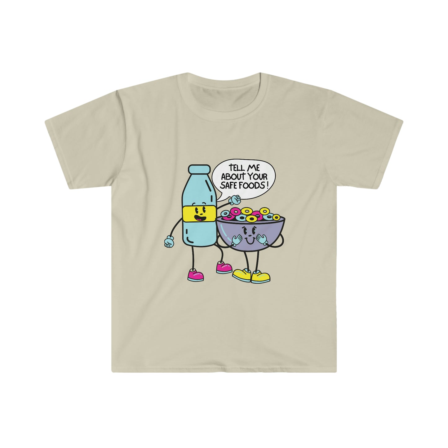 "Tell Me About Your Safe Foods!" Unisex Softstyle T-Shirt