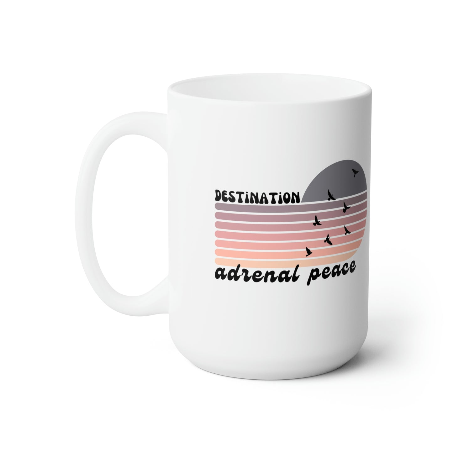 Destination: Adrenal Peace (purple gradient) Ceramic Mug 15oz