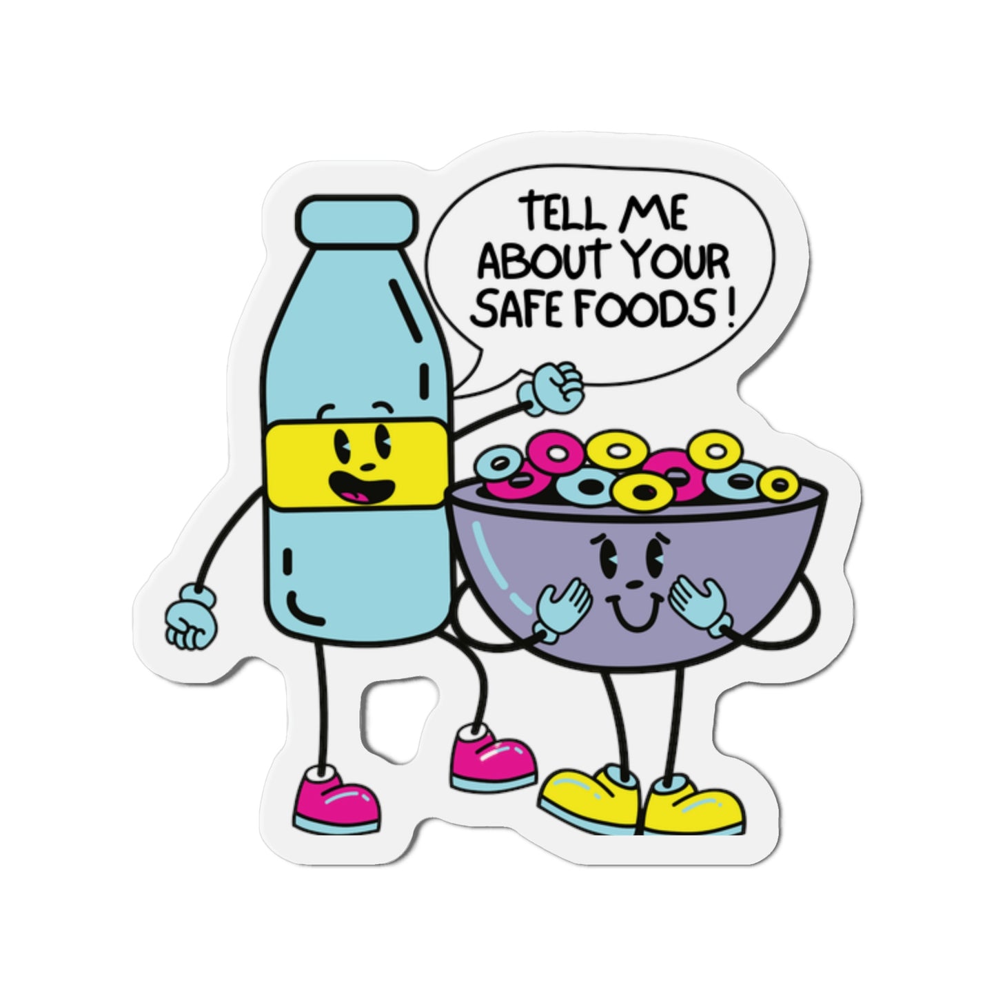 "Tell Me About Your Safe Foods!" Die-Cut Magnets