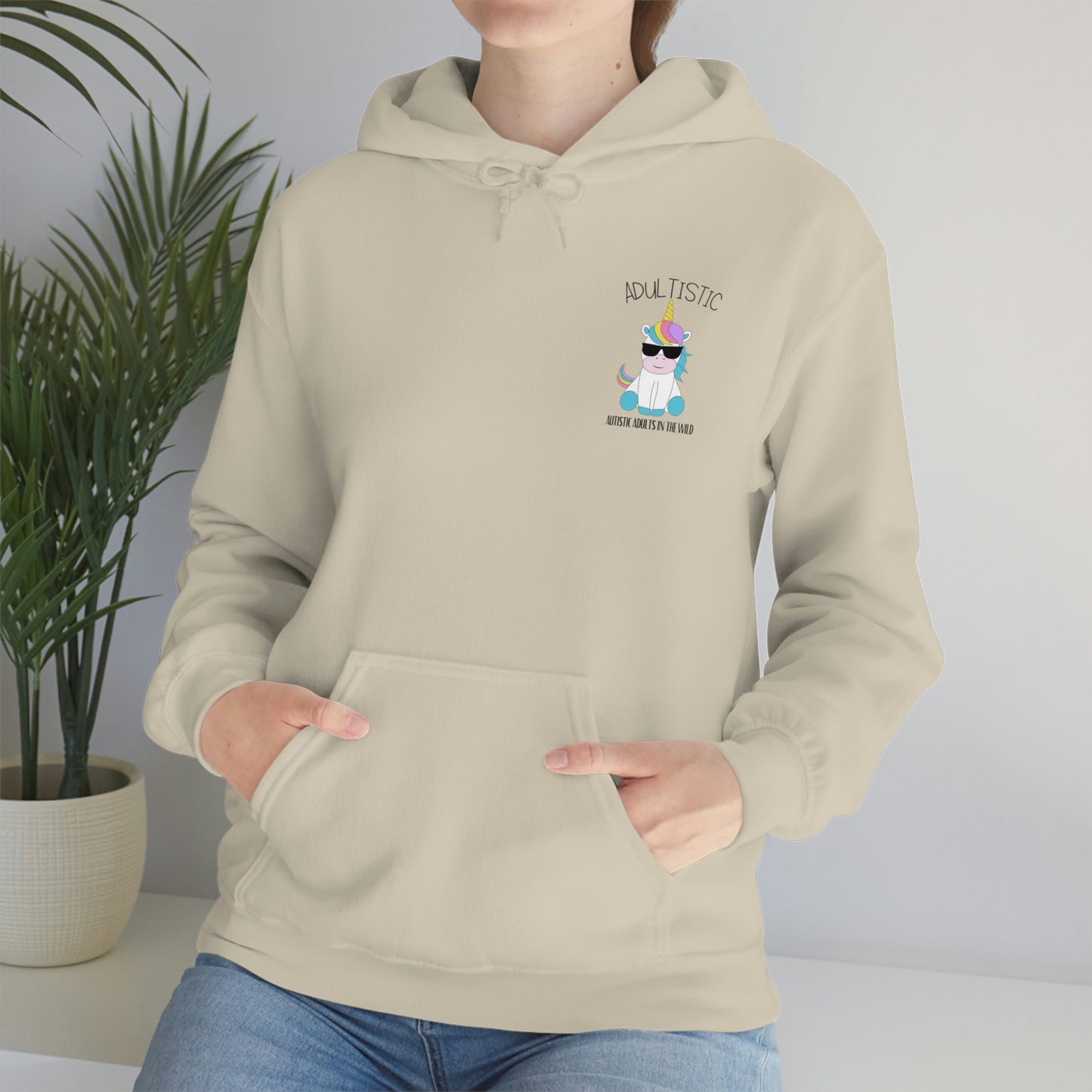 "Autistic Adults In The Wild" Shady Unicorn Unisex Heavy Blend™ Hooded Sweatshirt