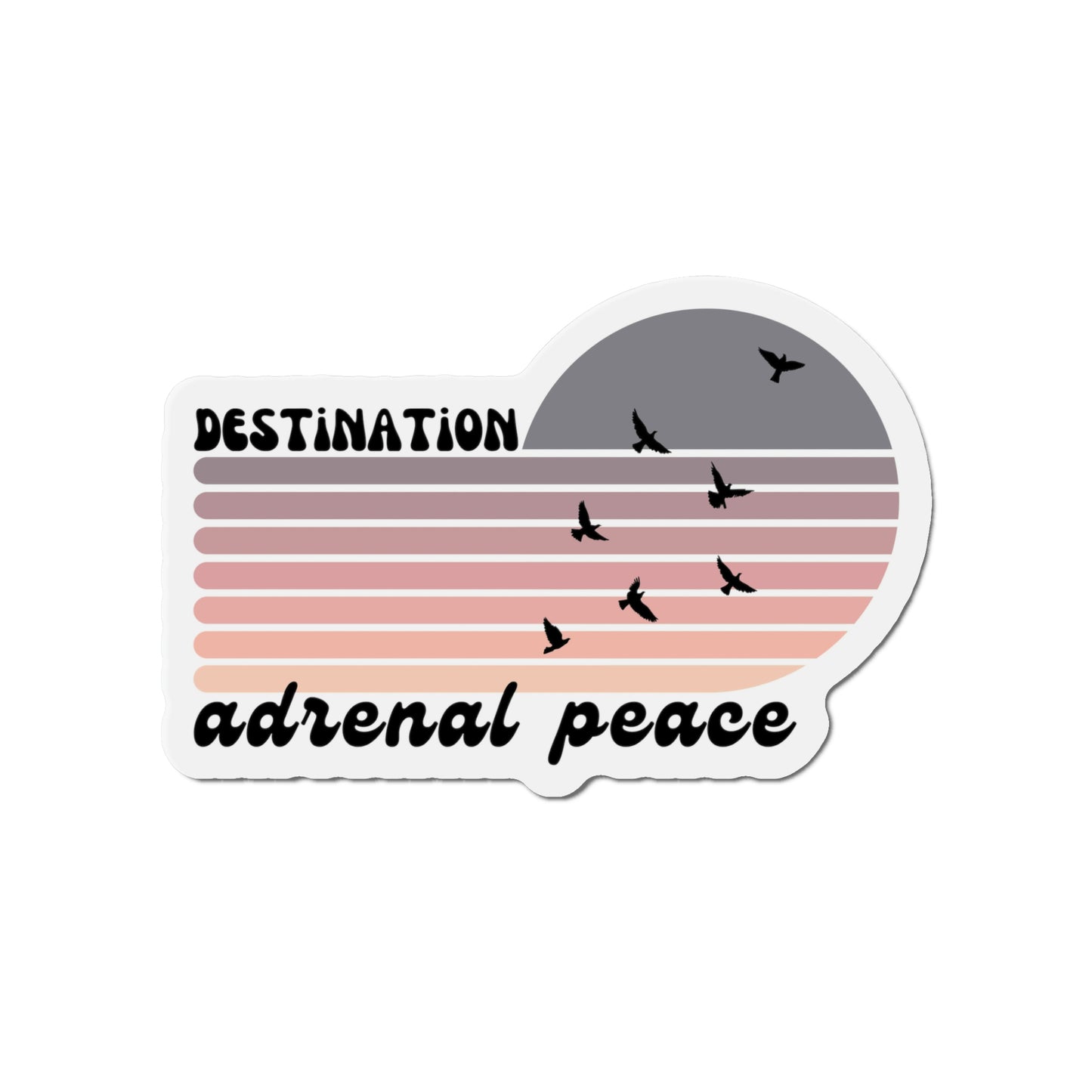 Destination: Adrenal Peace (purple gradient) Die-Cut Magnets