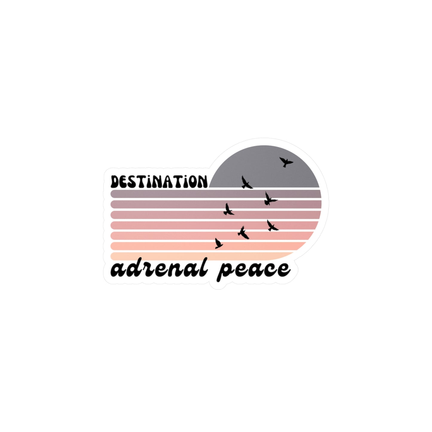Destination: Adrenal Peace (purple gradient) Kiss-Cut Vinyl Decals
