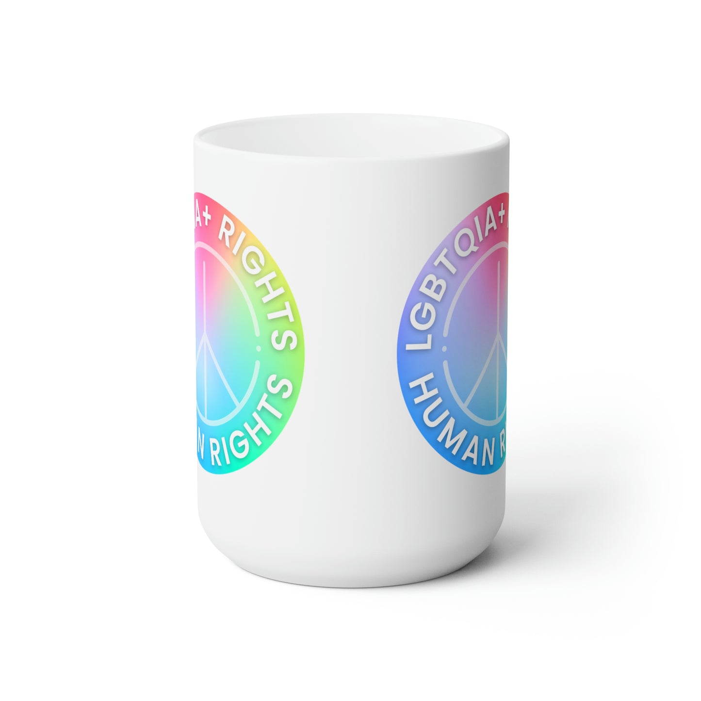 LGBTQIA+ Rights are Human Rights Ceramic Mug 15oz