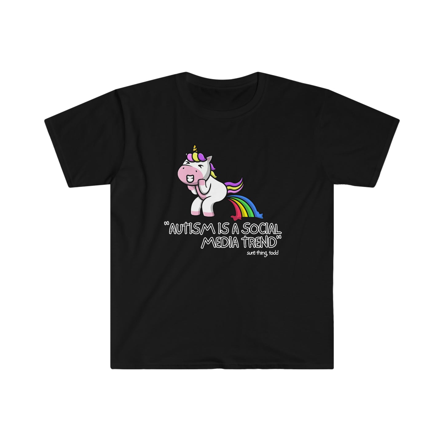 "Autism is a Social Media Trend" Unisex Softstyle T-Shirt